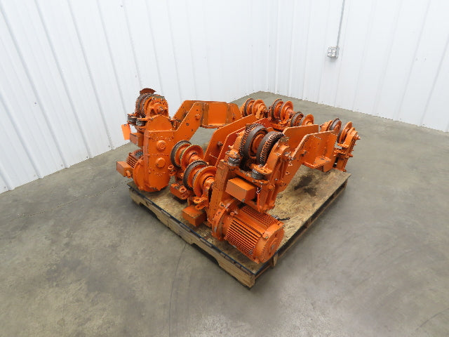 Cleveland Tramrail Bridge Crane Motorized End Truck Drive WB 6.5" Wheel Set of 4