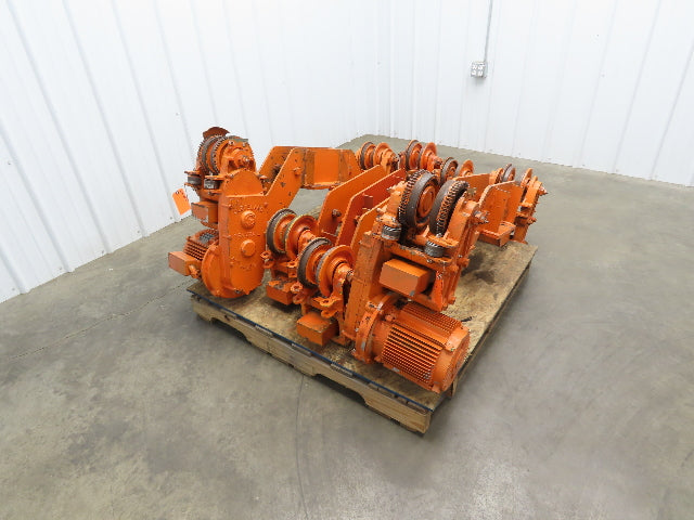 Cleveland Tramrail Bridge Crane Motorized End Truck Drive WB 6.5" Wheel Set of 4