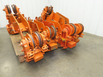 Cleveland Tramrail Bridge Crane Motorized End Truck Drive WB 6.5" Wheel Set of 4