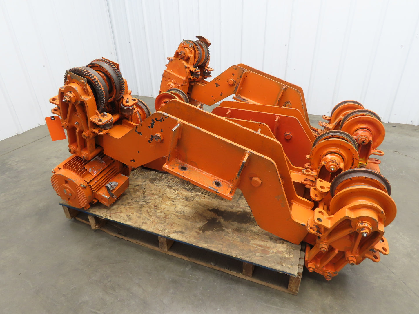 Cleveland Tramrail Bridge Crane Motorized End Truck Drive WB 6.5" Wheel Set of 4