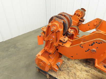 Cleveland Tramrail Bridge Crane Motorized End Truck Drive WB 6.5" Wheel Set of 4