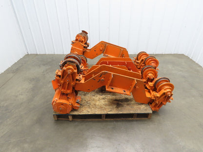 Cleveland Tramrail Bridge Crane Motorized End Truck Drive WB 6.5" Wheel Set of 4
