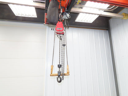 Aro 7740B 300 Lb Pneumatic Air Chain Hoist 4' Lift Pull Chain Pendant