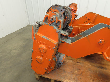 Cleveland Tramrail Bridge Crane Motorized End Truck Drive WB 6.5" Wheel Set of 4