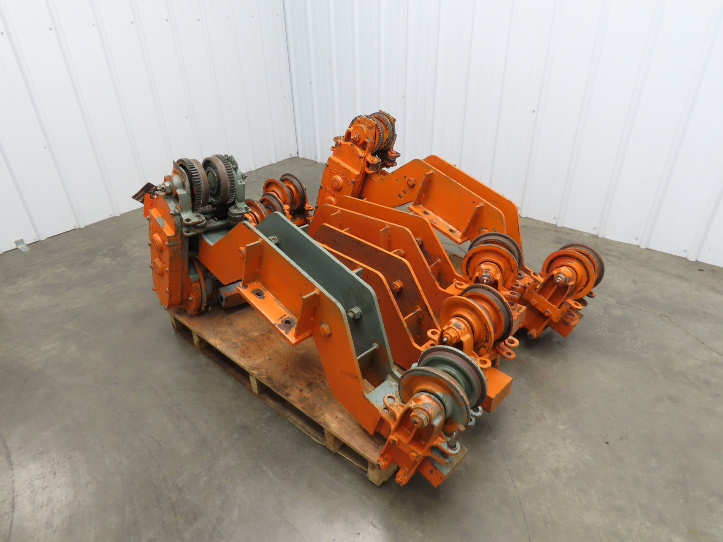 Cleveland Tramrail Bridge Crane Motorized End Truck Drive WB 6.5" Wheel Set of 4