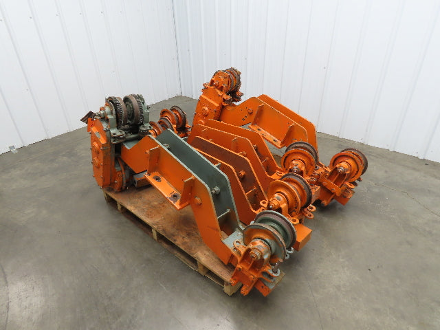 Cleveland Tramrail Bridge Crane Motorized End Truck Drive WB 6.5" Wheel Set of 4