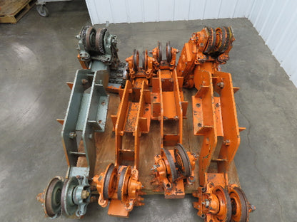 Cleveland Tramrail Bridge Crane Motorized End Truck Drive WB 6.5" Wheel Set of 4