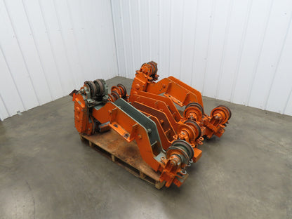 Cleveland Tramrail Bridge Crane Motorized End Truck Drive WB 6.5" Wheel Set of 4