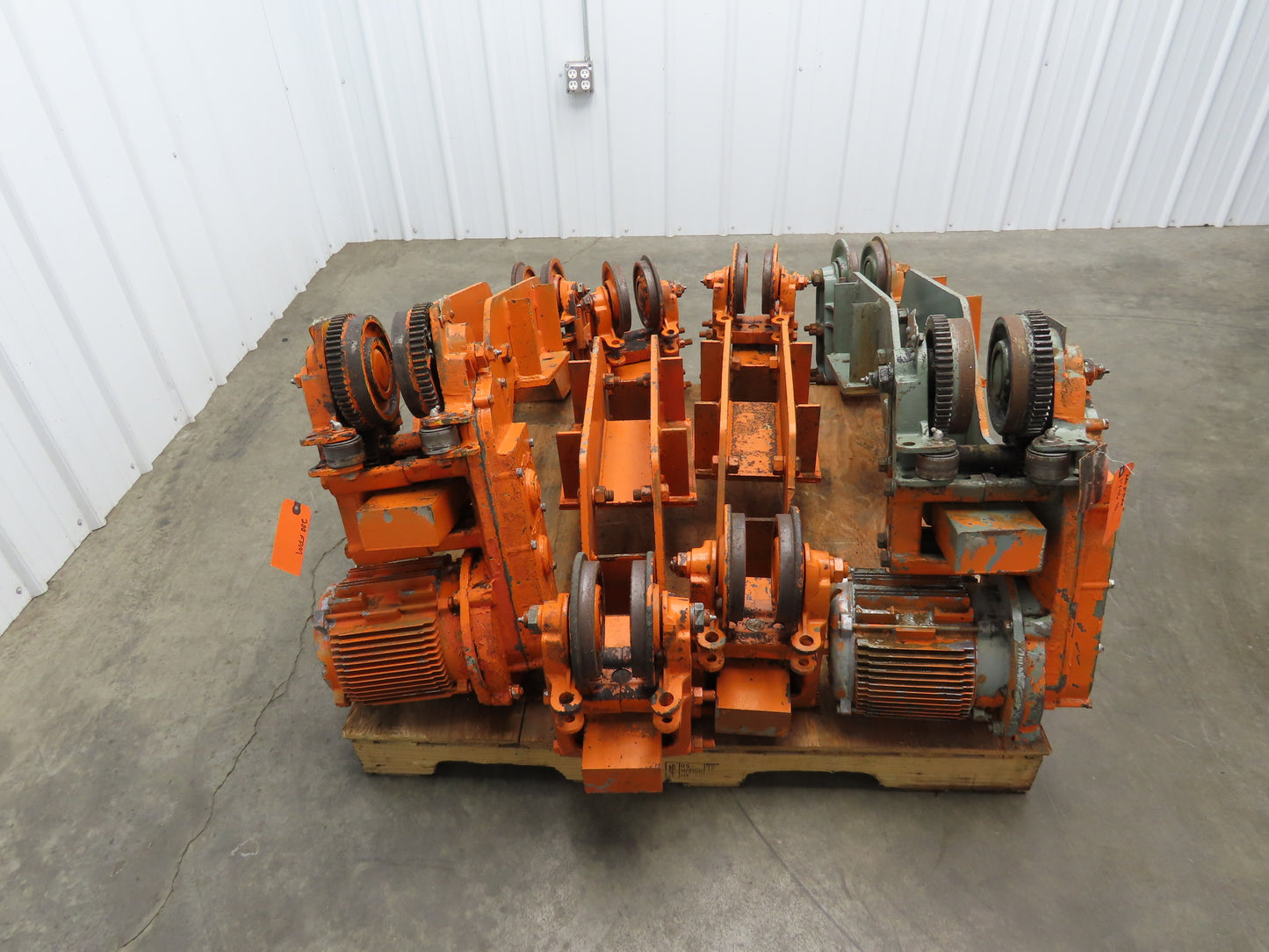 Cleveland Tramrail Bridge Crane Motorized End Truck Drive WB 6.5" Wheel Set of 4