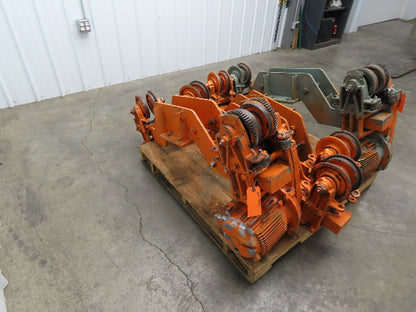 Cleveland Tramrail Bridge Crane Motorized End Truck Drive WB 6.5" Wheel Set of 4