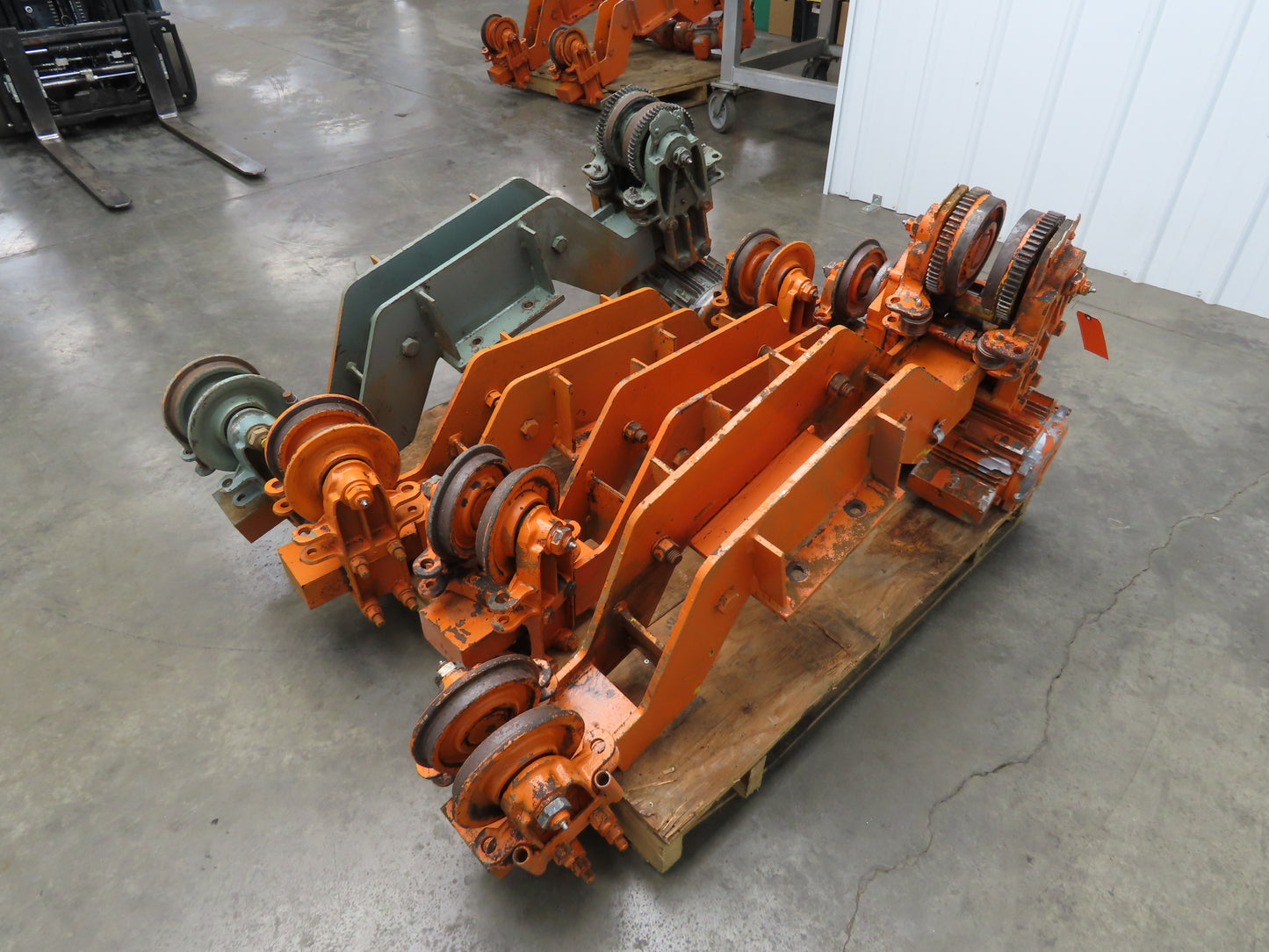 Cleveland Tramrail Bridge Crane Motorized End Truck Drive WB 6.5" Wheel Set of 4