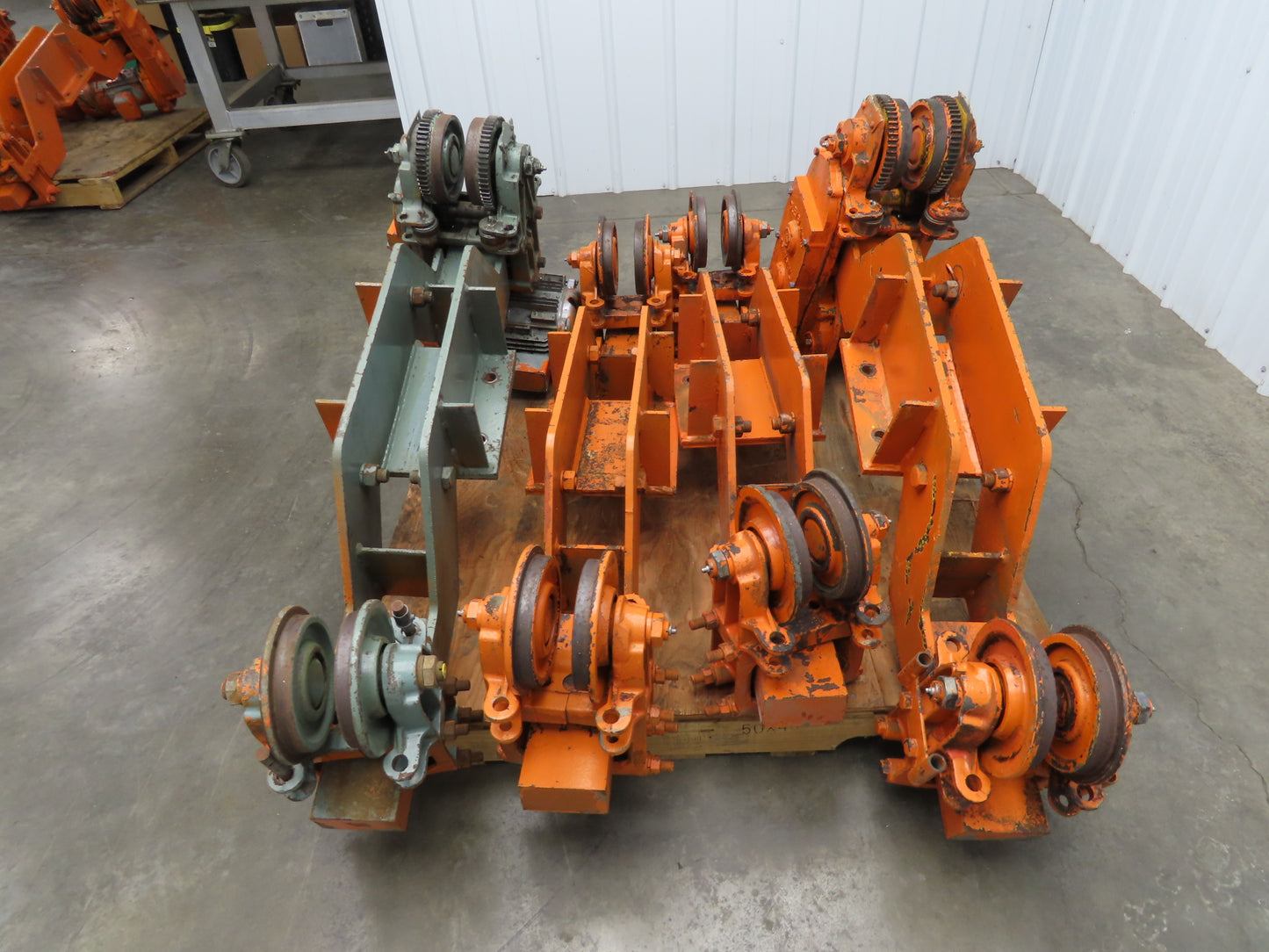 Cleveland Tramrail Bridge Crane Motorized End Truck Drive WB 6.5" Wheel Set of 4