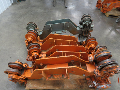Cleveland Tramrail Bridge Crane Motorized End Truck Drive WB 6.5" Wheel Set of 4