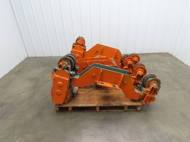 Cleveland Tramrail Bridge Crane Motorized End Truck Drive WB 6.5" Wheel Set of 4