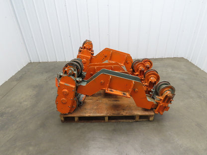 Cleveland Tramrail Bridge Crane Motorized End Truck Drive WB 6.5" Wheel Set of 4