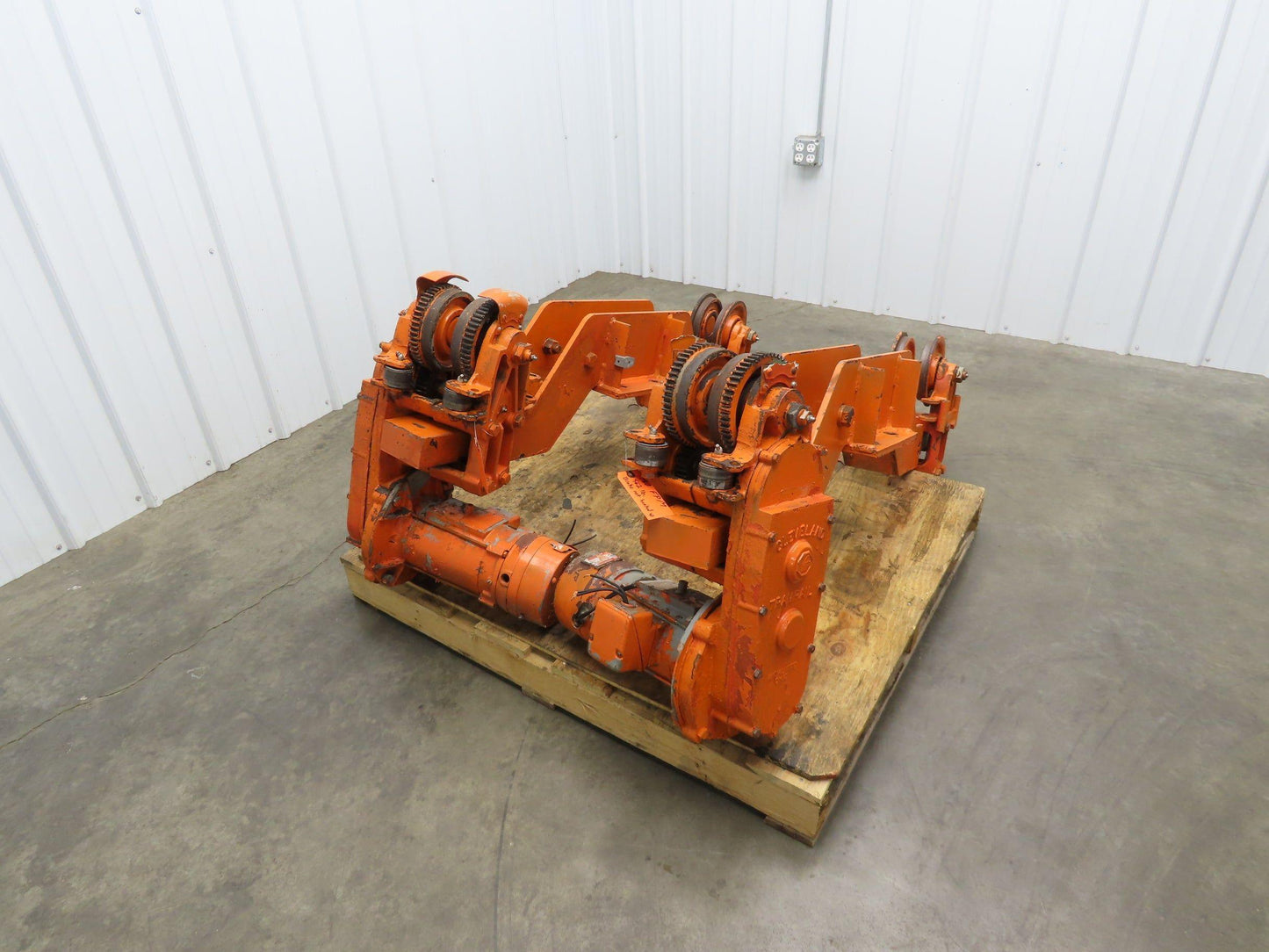 Cleveland Tramrail Bridge Crane Motorized End Truck Drive WB 6.5" Wheel Set of 2