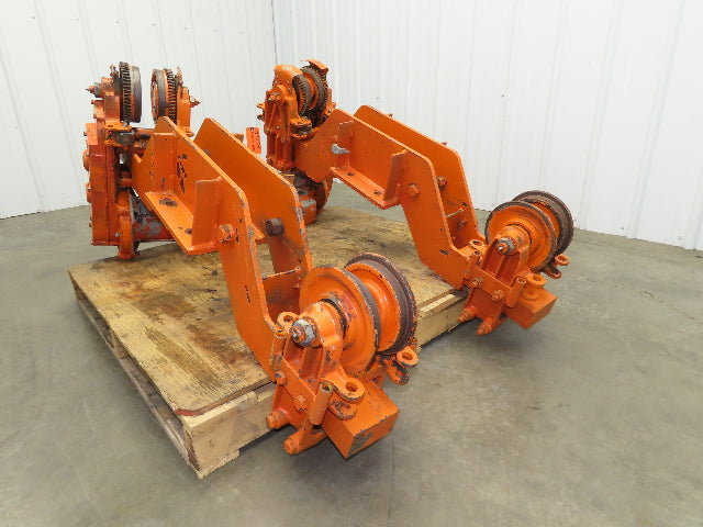 Cleveland Tramrail Bridge Crane Motorized End Truck Drive WB 6.5" Wheel Set of 2