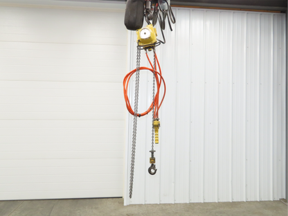 Endo Kogyo AT-60K 132Lb 60kg Pneumatic Air Chain Hoist 10' Lift Chain Pendant