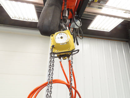 Endo Kogyo AT-60K 132Lb 60kg Pneumatic Air Chain Hoist 10' Lift Chain Pendant
