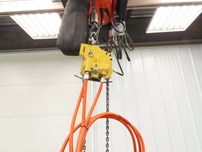 Endo Kogyo AT-60K 132Lb 60kg Pneumatic Air Chain Hoist 10' Lift Chain Pendant