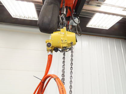 Endo Kogyo AT-60K 132Lb 60kg Pneumatic Air Chain Hoist 10' Lift Chain Pendant