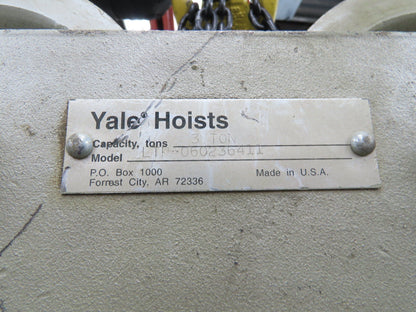 Yale LTP 3 Ton Manual Chain Fall Hoist Trolley 4-7" Beam 14' Lift Travel