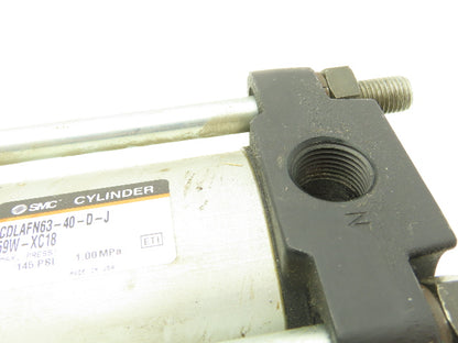 SMC CDLAFN63-40-D-J Pneumatic Air Cylinder 63mm Bore 40mm Stroke 145psi Locking