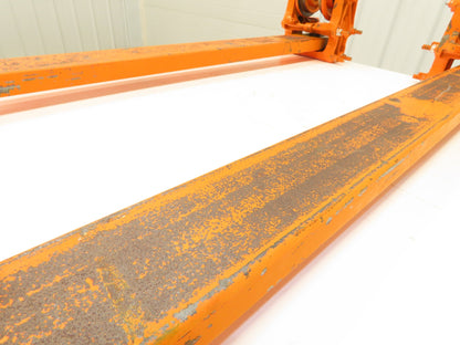 Cleveland Tramrail Bridge Crane 52" Stop Bar ES Idler Heads WA 5"Wheels Set of 2