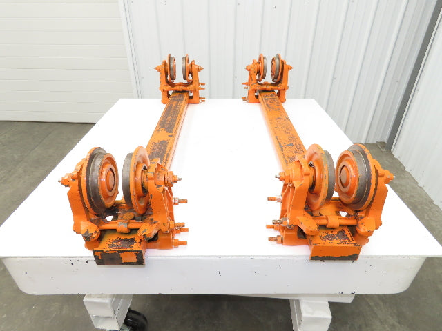 Cleveland Tramrail Bridge Crane 52" Stop Bar ES Idler Heads WA 5"Wheels Set of 2