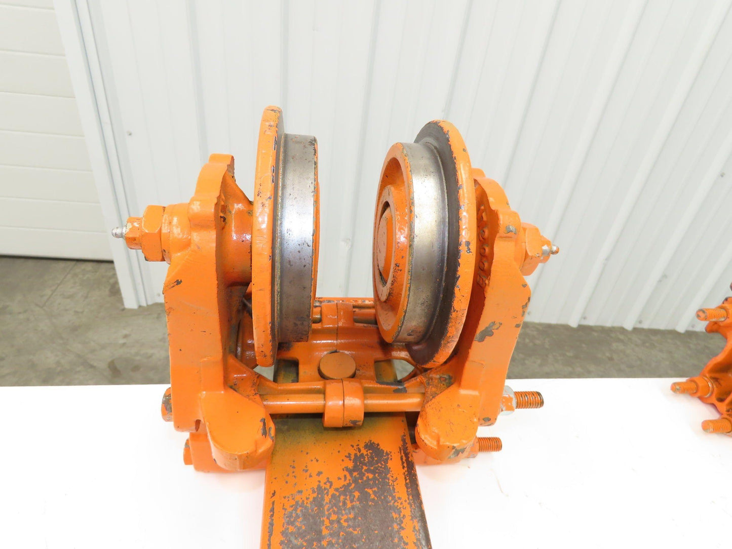 Cleveland Tramrail Bridge Crane 52" Stop Bar ES Idler Heads WA 5"Wheels Set of 2