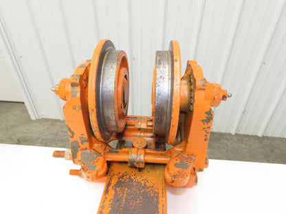 Cleveland Tramrail Bridge Crane 52" Stop Bar ES Idler Heads WA 5"Wheels Set of 2