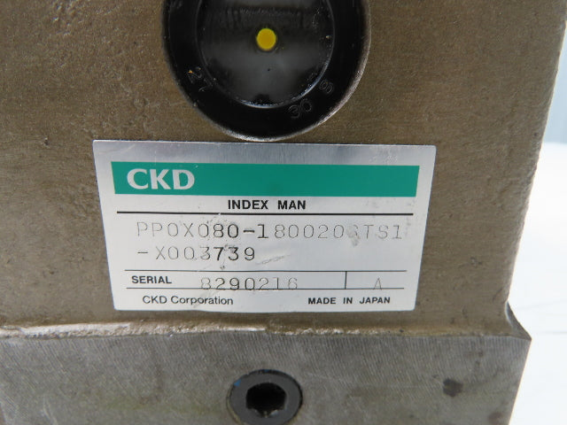 CKD PP0X080-180020STS1-X003739 Mech Indexer Roller Gear Cam 3/4" Stroke 2 Pos