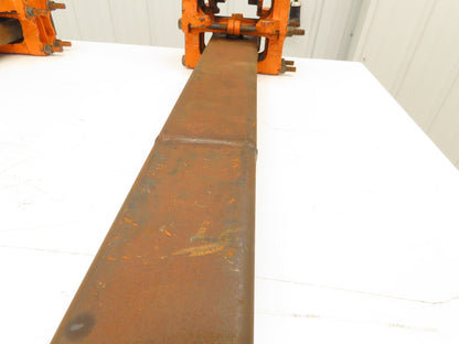 Cleveland Tramrail Bridge Crane 46" Stop Bar ES Idler Heads WA 5"Wheels Set of 2