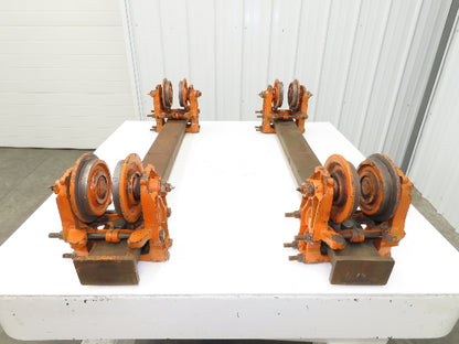 Cleveland Tramrail Bridge Crane 46" Stop Bar ES Idler Heads WA 5"Wheels Set of 2