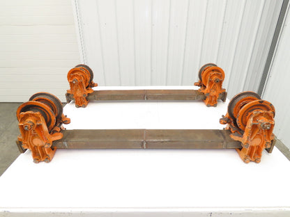 Cleveland Tramrail Bridge Crane 46" Stop Bar ES Idler Heads WA 5"Wheels Set of 2
