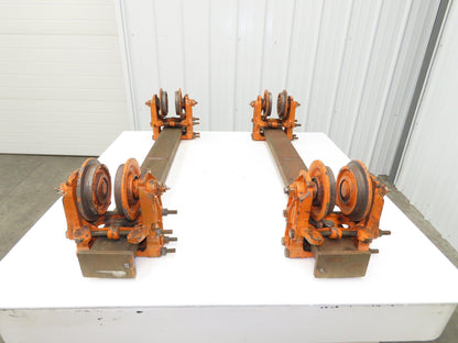 Cleveland Tramrail Bridge Crane 46" Stop Bar ES Idler Heads WA 5"Wheels Set of 2