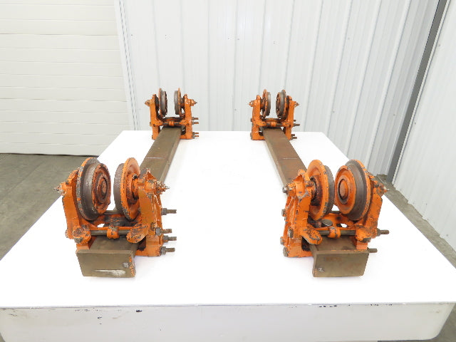 Cleveland Tramrail Bridge Crane 46" Stop Bar ES Idler Heads WA 5"Wheels Set of 2