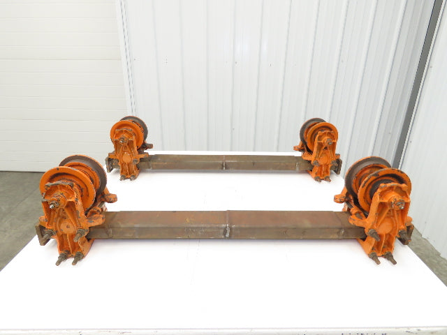 Cleveland Tramrail Bridge Crane 46" Stop Bar ES Idler Heads WA 5"Wheels Set of 2