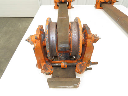 Cleveland Tramrail Bridge Crane 46" Stop Bar ES Idler Heads WA 5"Wheels Set of 2
