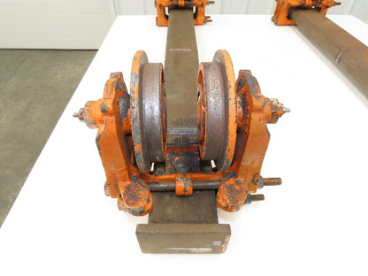 Cleveland Tramrail Bridge Crane 46" Stop Bar ES Idler Heads WA 5"Wheels Set of 2