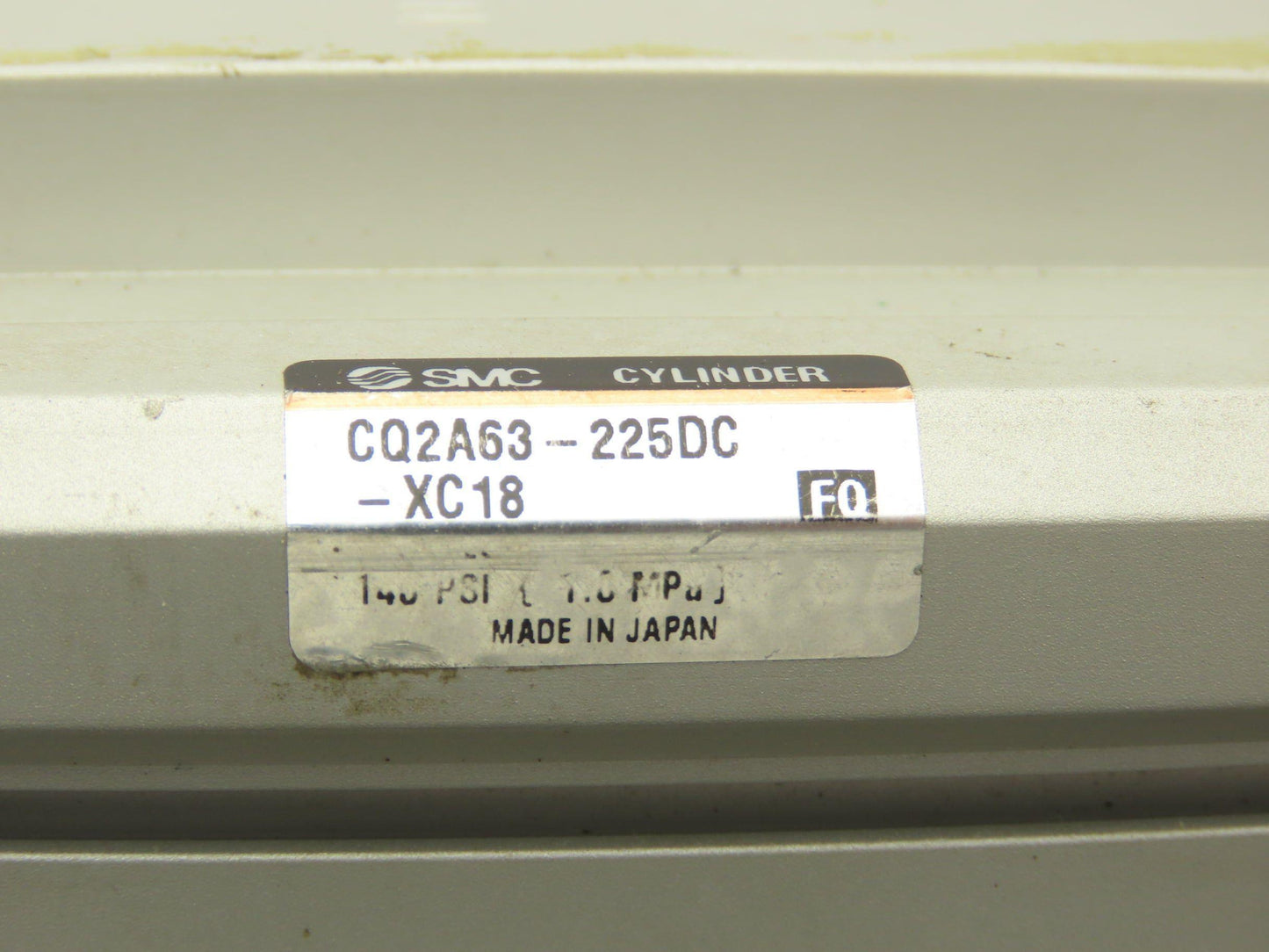 SMC CQ2A63-225DC-XC18 Pneumatic Air Cylinder 63mm Bore 225mm Stroke 145psi