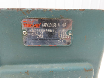 Reliance Tigear A262B030N000L1 Worm Gearbox 30:1 Reducer 1.5Hp 58rpm RH 140TC