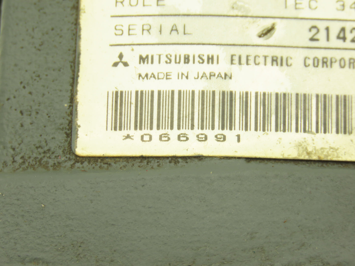 Mitsubishi GM-HM-RL Gearmotor 80:1 Reducer 0.1kw 22.5rpm 220V LH Output