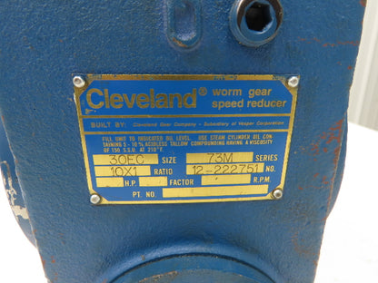 Cleveland 30EC 73M Gearbox 10:1 Reducer 5Hp 175rpm LH Slotted Adapter Output