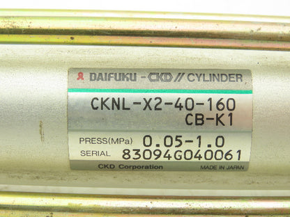 CKD CKNL-X2-40-160 Pneumatic Air Cylinder 40mm Bore 160mm Stroke 145psi