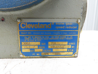 Cleveland 30EC 73M Gearbox 10:1 Reducer 5Hp 175rpm LH Slotted Adapter Output
