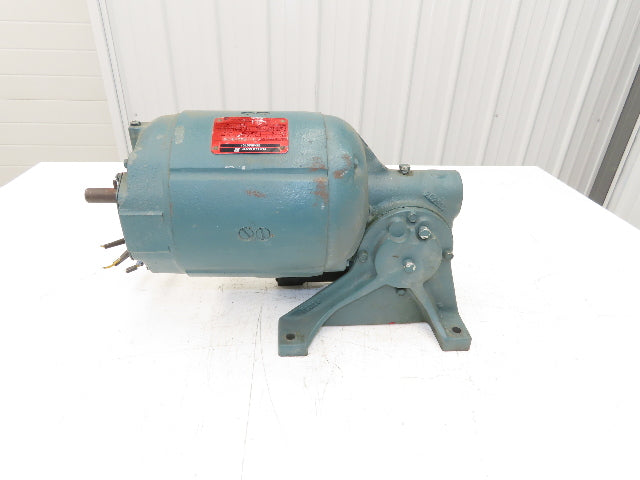 Reliance DC Gearmotor 1/2Hp 95V 83rpm 24:1 Reducer LH Output 56 Fr 30/Min Duty