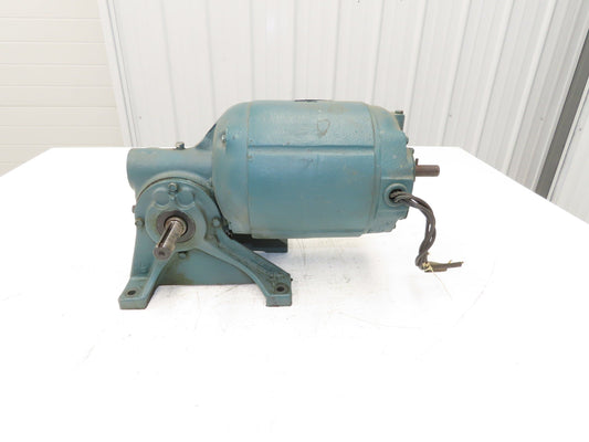 Reliance DC Gearmotor 1/2Hp 95V 83rpm 24:1 Reducer LH Output 56 Fr 30/Min Duty