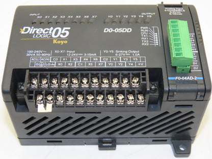 Automation Direct D0-05DD Direct Logic 05 Koyo Processor Unit 12-24V