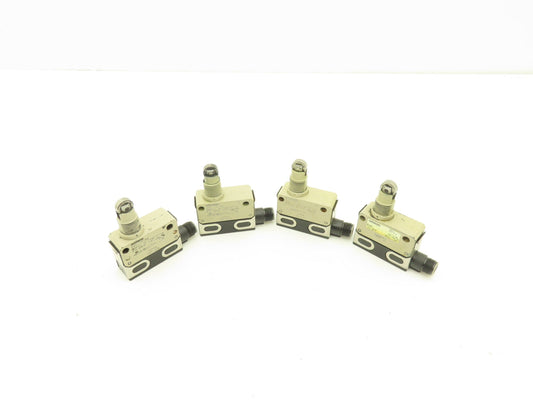 Omron D4E-1A10N Slim Compact Limit Switch Roller Plunger 0.5A 30VDC Lot of 4
